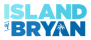 Island of Bryan logo featuring “ISLAND” in light blue, “of” in a small script, and “BRYAN” in dark blue with a palm tree graphic inside the letter “A,” representing Caerula Mar Club, a luxury boutique resort on South Andros Island, The Bahamas.